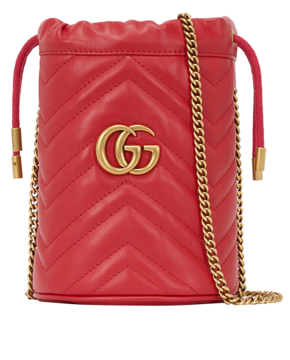 Marmont Bucket Bag, &pound;490, Handbags, Red, Leather, Front view